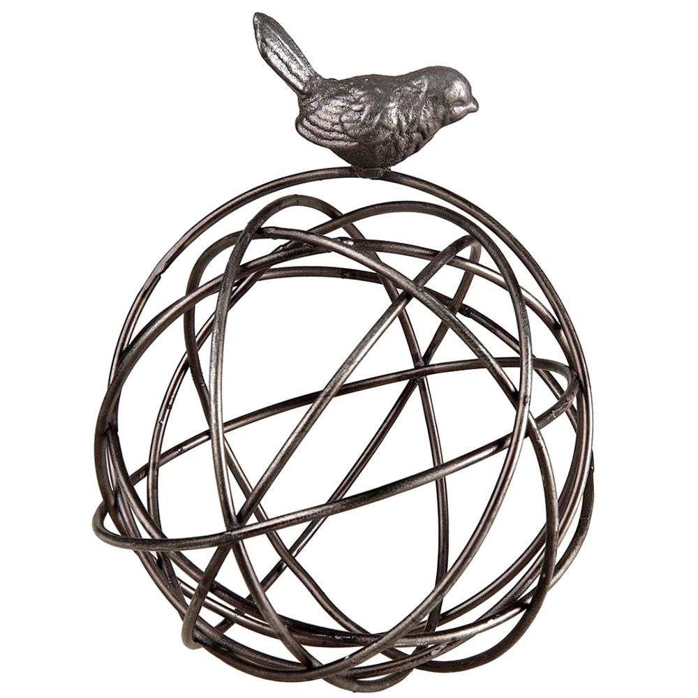 Forside Bird On A Wire Metal Orb Sphere Object New